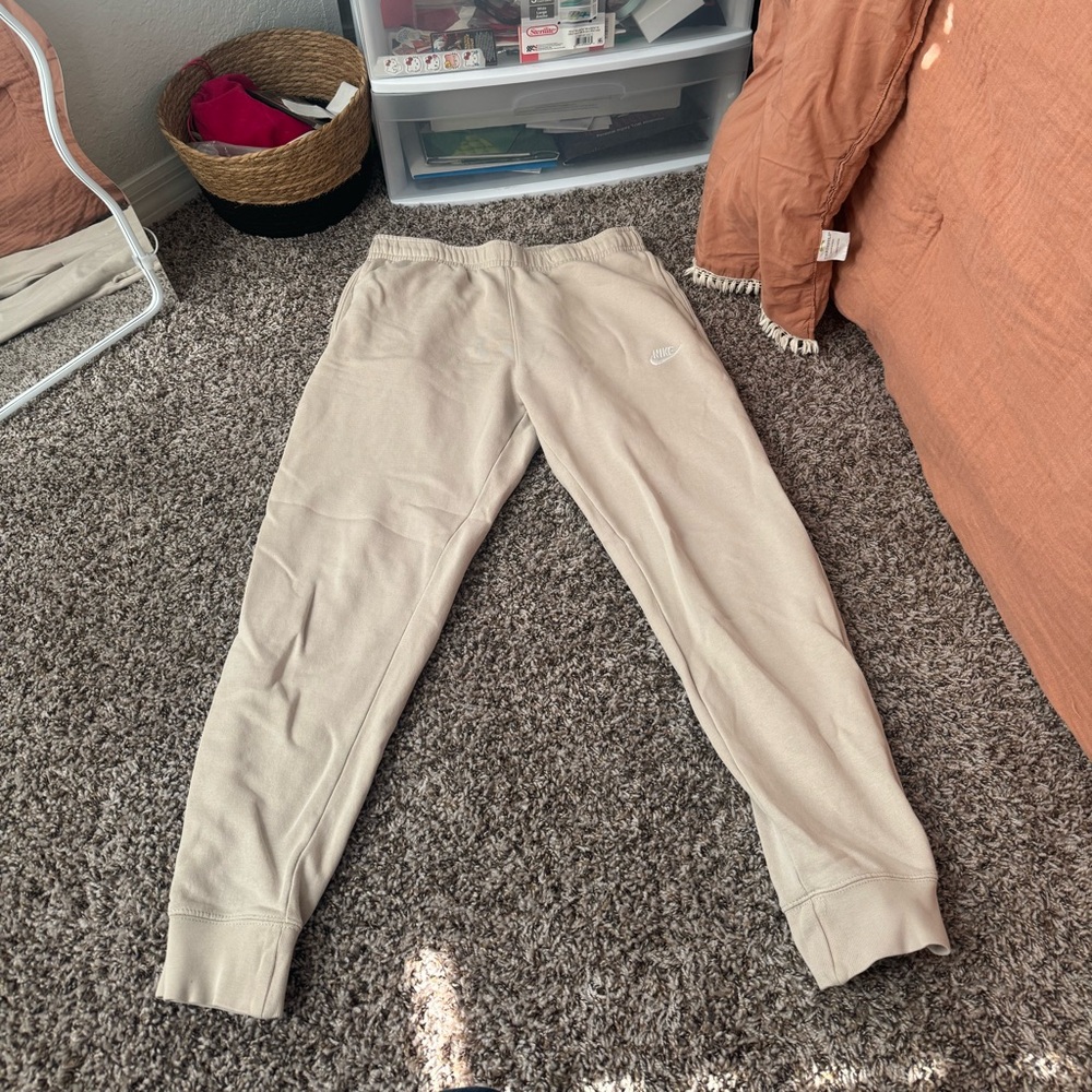Nike Light Tan Fleece-Lined Pants